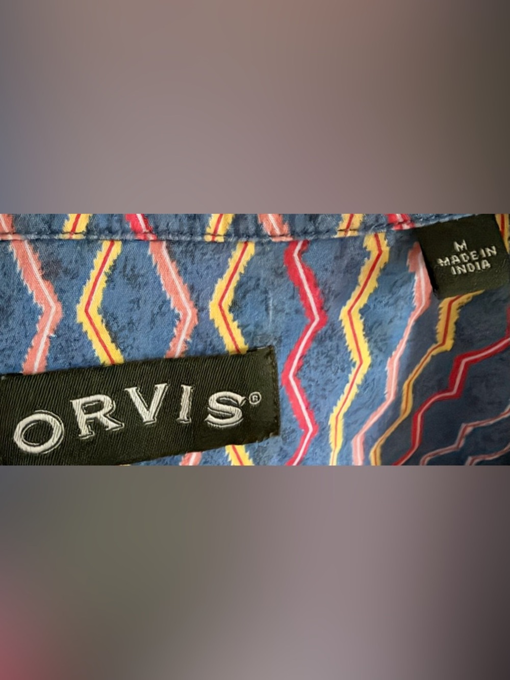 Orvis Multicolored 100% Cotton Men’s M Short‎ Sleeve Button Up Shirt - Picture 2 of 7